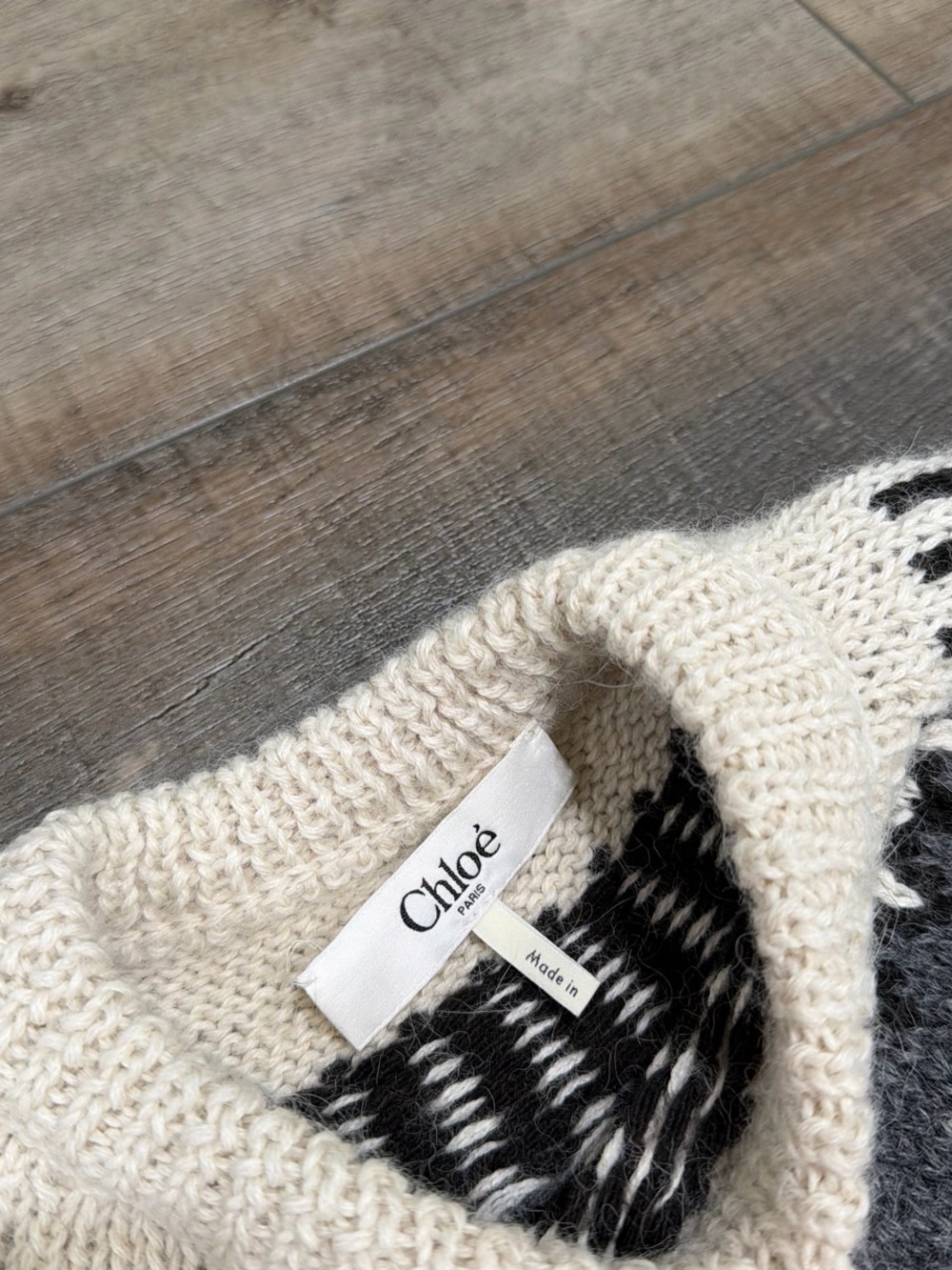 Chloe fair isle alpaca wool and cashmere sweater - Picture 6 of 10